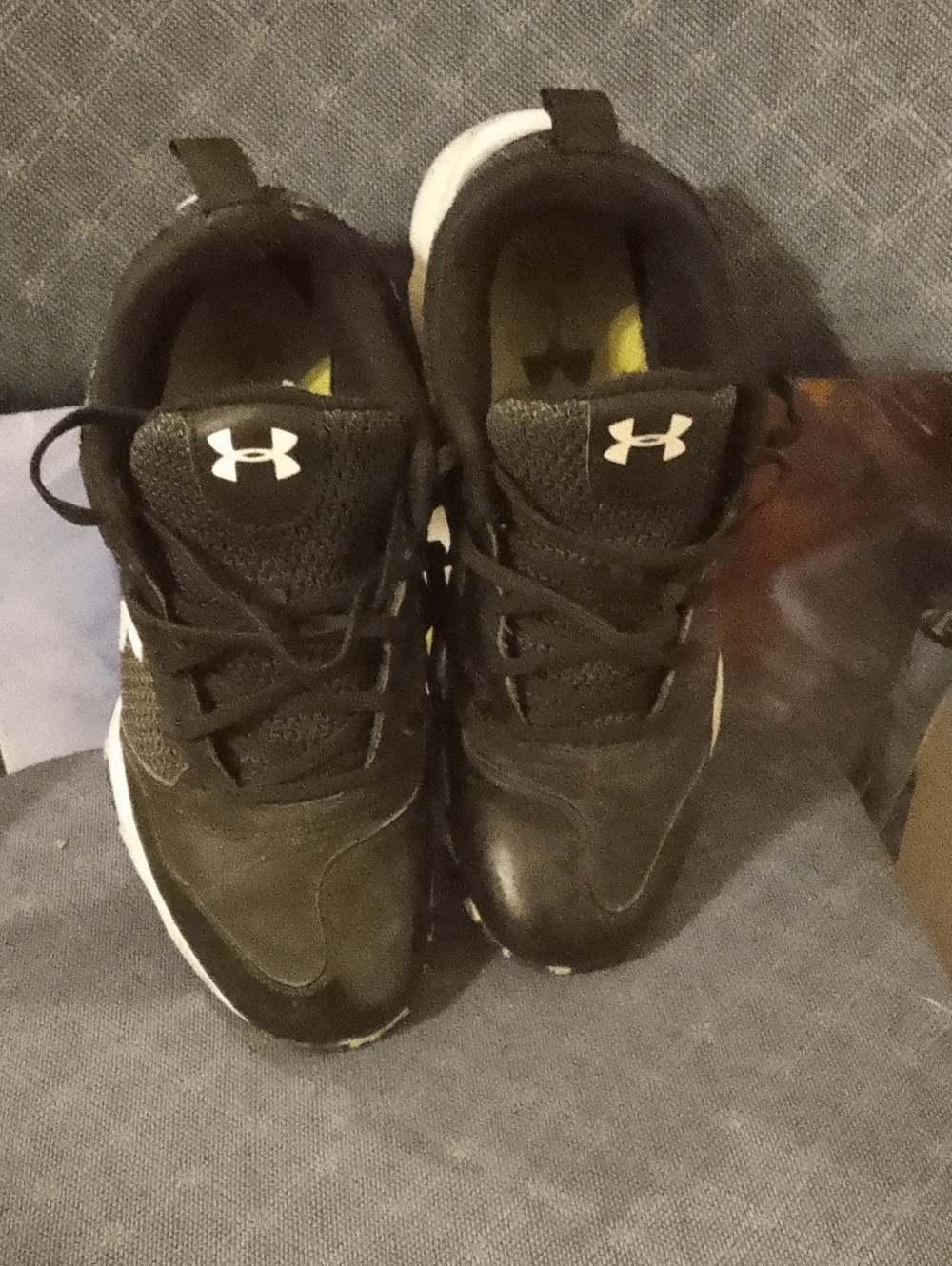 Under Armour Kids Black and White Athletic Sneakers